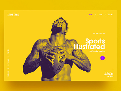 Agency Work Page agency app design home micro page sports ui ux web work yellow