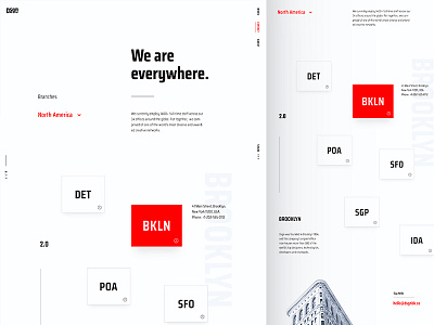 Digital Agency Location Page agency design home landing location page ui ux web website white