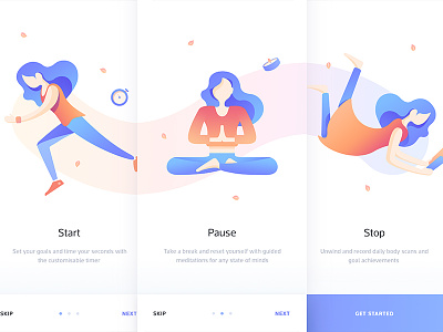 Mindfulness App Onboarding Screens