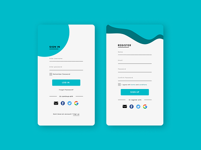 SIGN IN/ SIGN UP PAGE UI DESIGN app design login register sign in sign up ui uiux