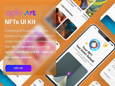 AGILE ART NFTs UI KIT app design graphic design ui ux web3