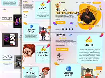 My Portfolio app branding design graphic design landing page logo portfolio ui ux vector