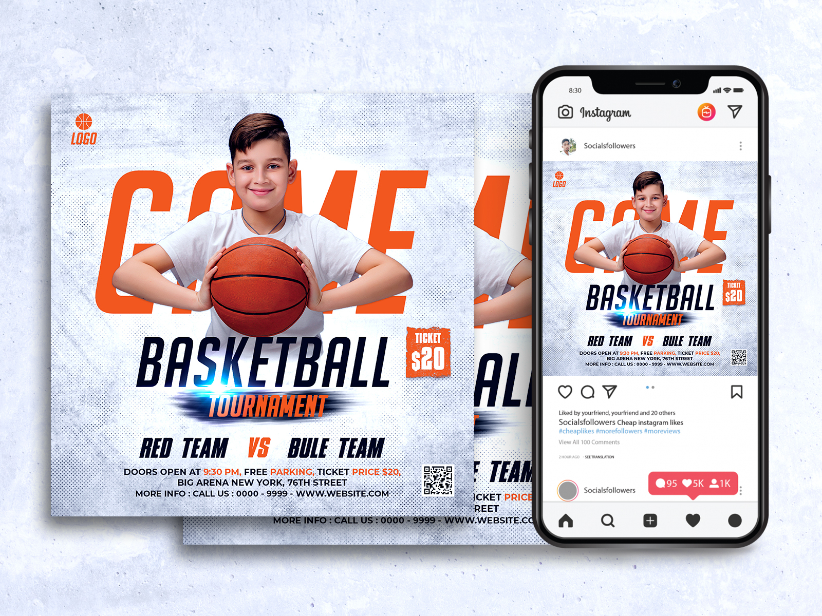 Basketball Flyer template by Rofiqul Islam on Dribbble