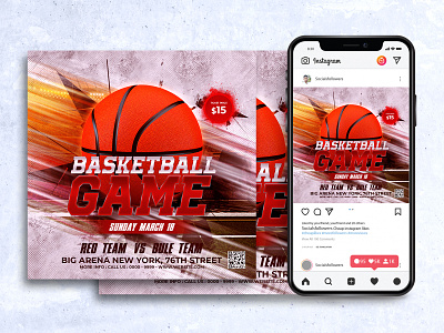 Basketball Flyer template college web banner