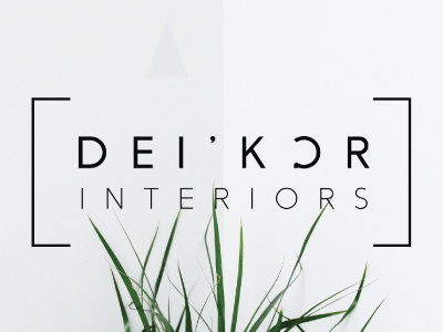 Deikor Interiors brand identity minimalist typography wordmark