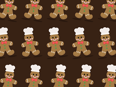 Gingerbread Baker 👨‍🍳 dessert vector gingerbread baker gingerbread man illustration illustrator pattern vector