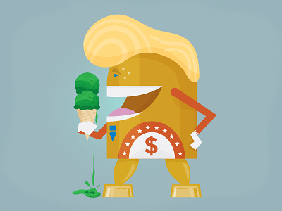 Trump Portrait debate donald trump election ice cream money political contributions politics president trump trump hair