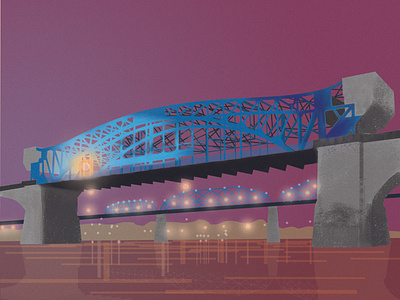 Walnut Street Bridge Illustration