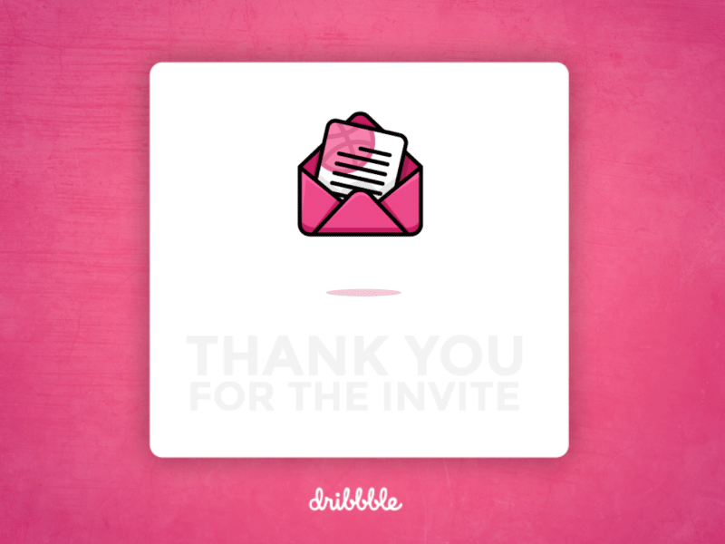 Hello Dribbble hello invite letter new shot thank you