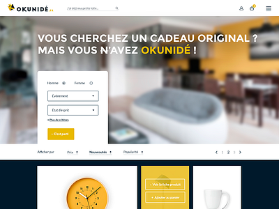 E-commerce Webdesign Homepage ecommerce gift homapage okunidé present ui ux webdesign