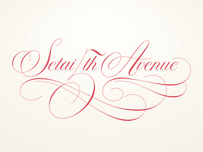 Setai 5th Avenue branding flourishes hand illustrated identity illustration logo script typography