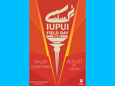 Abstract Poster Design for IUPUI abstract art abstract design bebas neue college colleges complementary colors design gradient illustrator logo