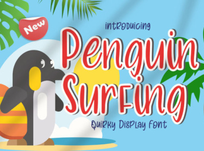 Penguin Surfing display kids