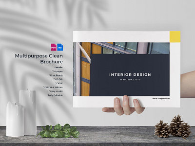 Multipurpose Clean Brochure booklet catalog catalogue company creative customizable design elegant horizontal indesign interior minimalist multipurpose psd template