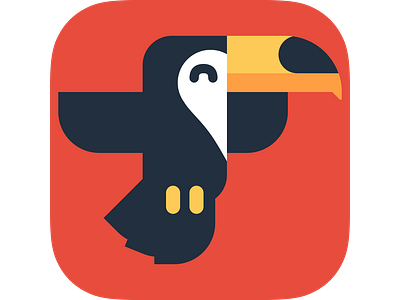 Toucan 🐧 bird flat icon illustration sketch toucan vector