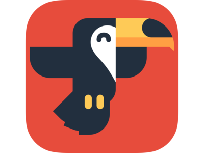 Toucan 🐧 bird flat icon illustration sketch toucan vector