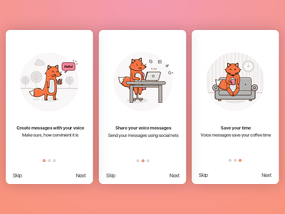 Onboarding screens