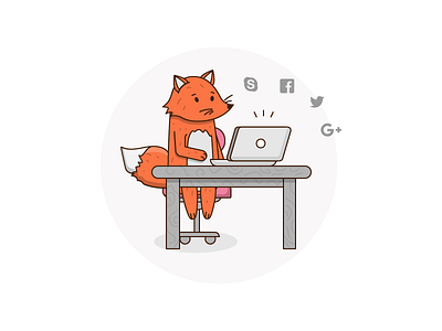 "Share" illustration fox illustration mobile messenger outline outline illustration share