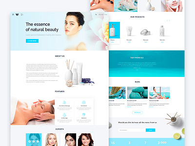 Spa Resort Landing Page design homepage interface landing spa template ui uikit ux web webdesign website