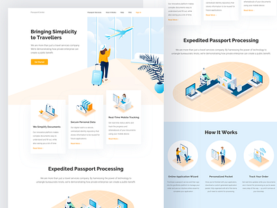 Graphic design for passport center website