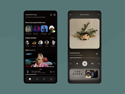 Music App UI app design appui design ios mobile app music music app ui uiux user experience user interface