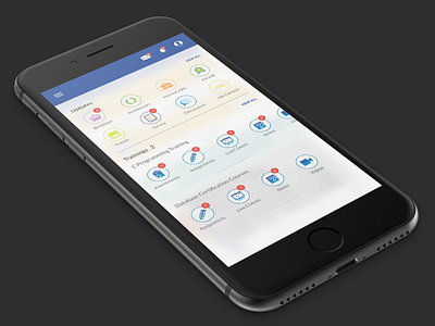 E-learning Mobile App Dashboard UI concept