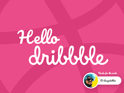 Hello Dribbble design invites minimal vector