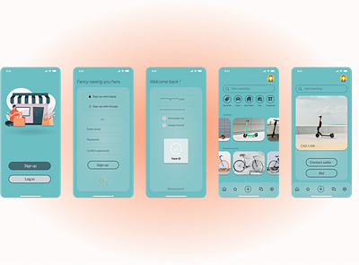 Pastel color inspired app ! app design graphic design illustration minimal ui