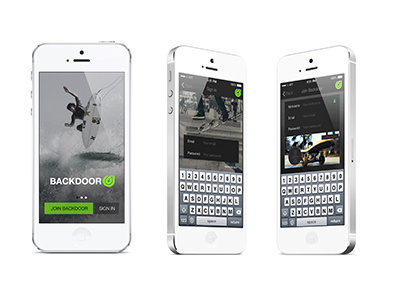 Backdoor - Mobile App Design app mobile ui ux