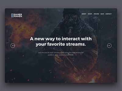 Daily UI - #003 gaming landing landing page page ui ux web website