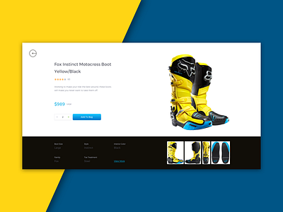 Daily UI - #012 boots checkout ecommerce motocross shop ui ux