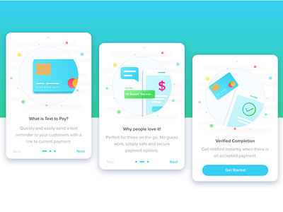 Text Payments illustration ui ux