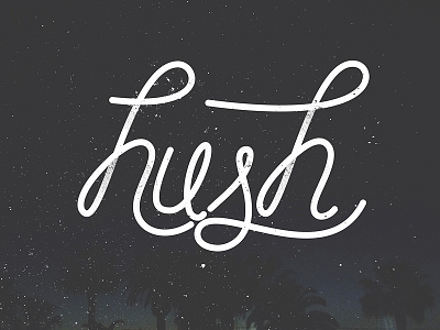 Hush calligraphy handwritten hush letterform lettering night noise script type typography