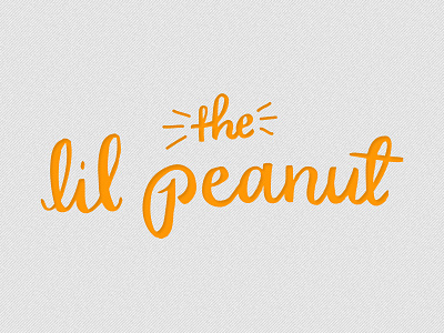 The Lil Peanut baby branding calligraphy handwritten letterform lettering logo peanut script toddler type typography