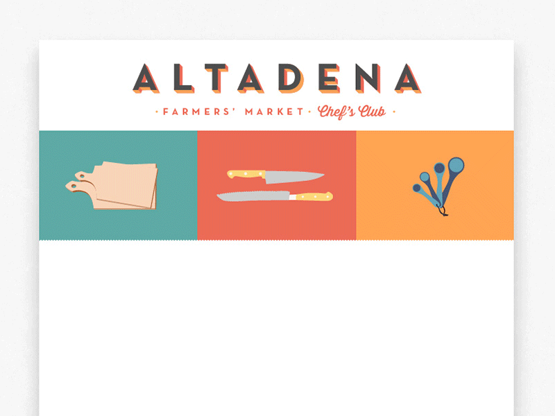 Altadena Farmers' Market - Newsletter Template branding chef cooking email farmers market food fruit identity logo newsletter template vegetables