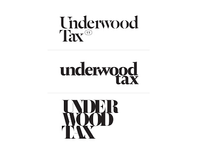 Underwood Tax branding identity logo melodiepisciotti tax typography