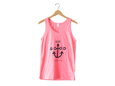 Do Good anchor design good melodiepisciotti nautical pink shirt tank yacht