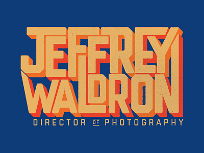 Jeffrey Waldron 1970 3d blue branding cinematography identity logo melodiepisciotti photography typography