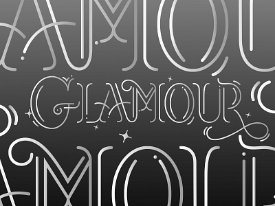 Glamour glamour handwritten letterform lettering script shine silver sparkle type typography