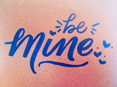 Be Mine <3 calligraphy heart lettering love script type typography valentines