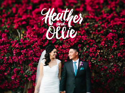 Heather & Ollie flowers logo love photography type typography wedding