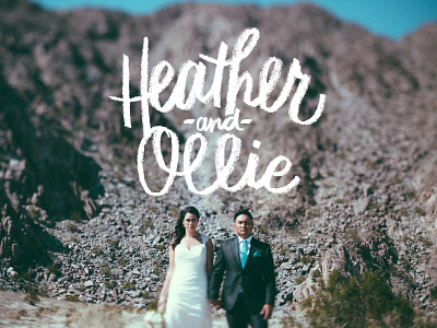 Heather & Ollie flowers logo love photography type typography wedding