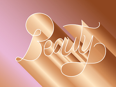 Beauty beauty calligraphy gold hand lettering lettering script type typography