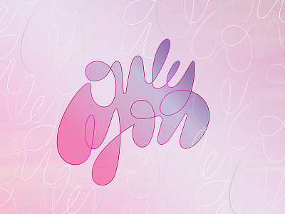 Only You <3 cursive fluid hand lettering heart lettering love only you script typography vector