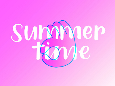 Summer Time! calligraphy good times hand lettering lettering ok pool script summer sun typography