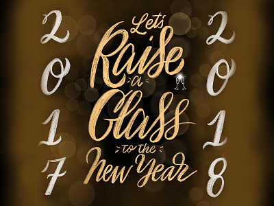 New Year! handlettering handwritting lettering new year script type typography