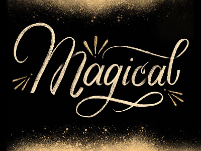 Magical calligraphy handlettering handwritting lettering magical script type typography