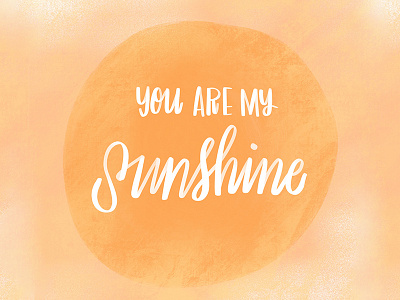 Hello Sunshine bright calligraphy handlettering handwritting lettering script sun sunshine type typography