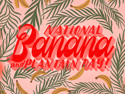 For the <3 of Bananas banana calligraphy create cursive handlettering handwriting lettering plantain script typography