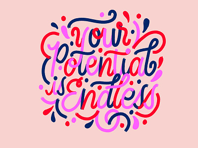 Positive Vibes calligraphy create cursive flourishes handlettering handwriting lettering positive potential script typography vibes